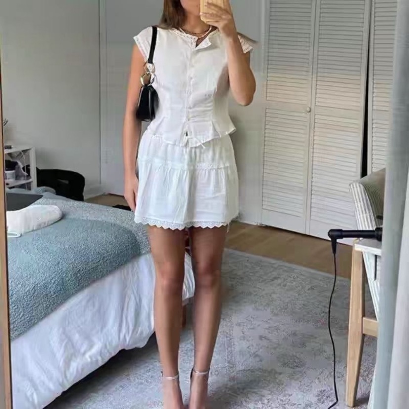 Reformation Valetta Two Piece White Nwot